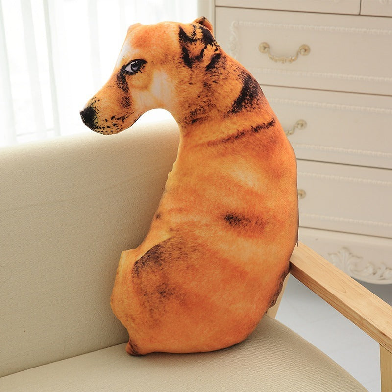 Funny 3D Dog Throw Pillow – Cute Plush Cushion for Home Decor & Creative Gifts