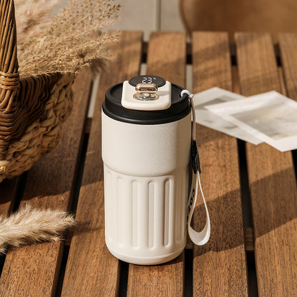 smart LED temperature thermos bottle stainless steel coffee mug 450ml