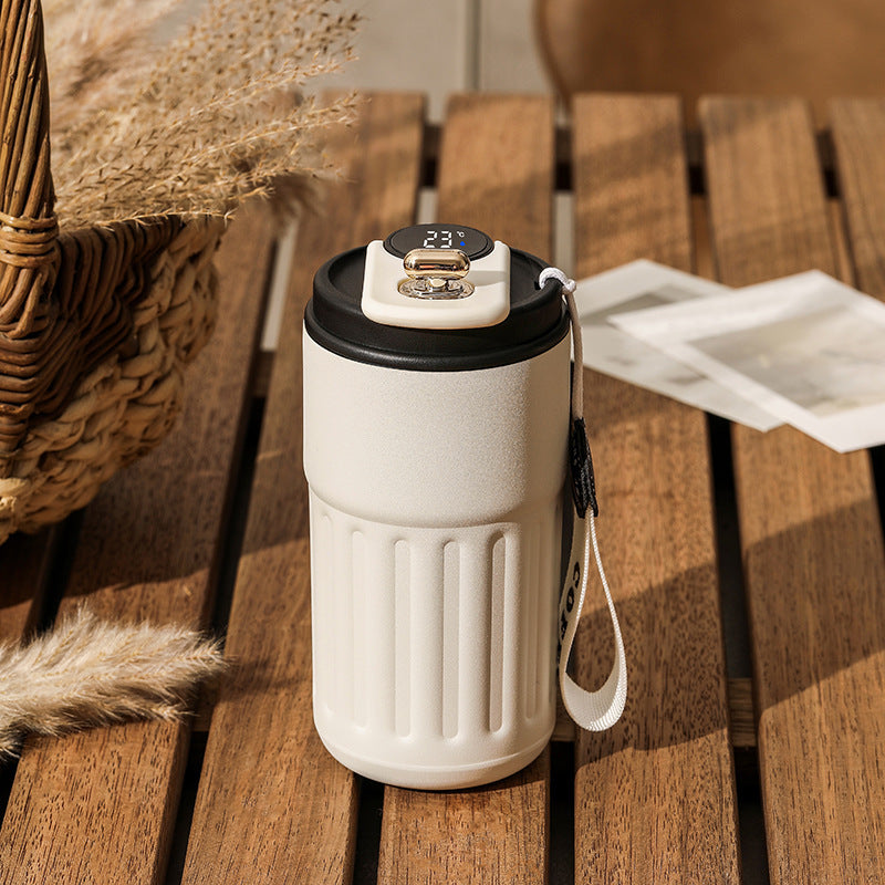 smart LED temperature thermos bottle stainless steel coffee mug 450ml