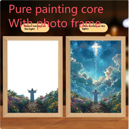 Jesus LED Light Painting Frame – Creative Night Light & Home Decoration Lamp for Christmas Gifts
