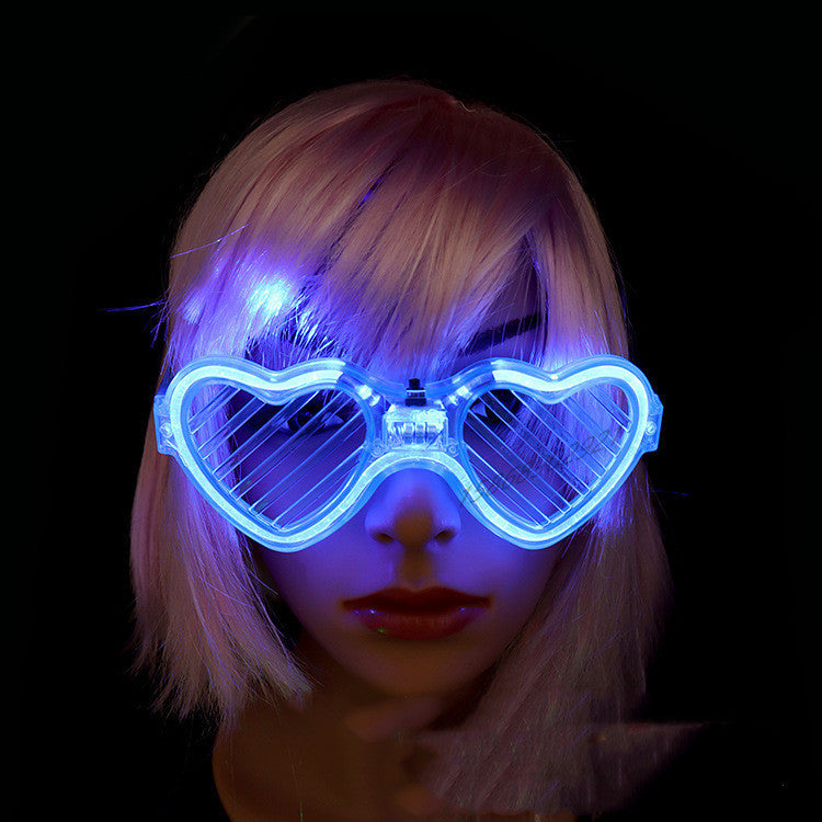 LED Luminous Party Glasses – Purple Glow Shutter Shades for Kids & Adults, Holiday Party Gift