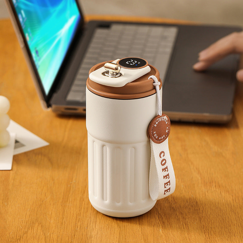 smart LED temperature thermos bottle stainless steel coffee mug 450ml