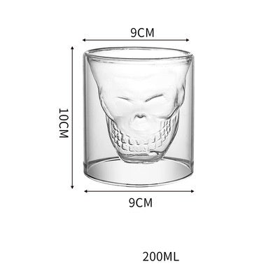 3D Double-Layer Panda Glass Cup – Creative Skull-Shaped Wine & Coffee Mug for Home & Gifts