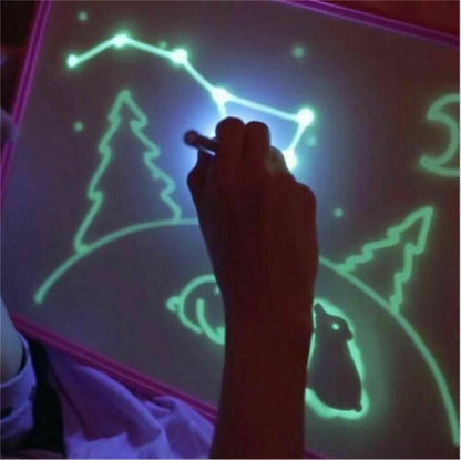 3D Magic Drawing Pad – Educational LED Sketch Board Toy with 8 Light Effects for Kids