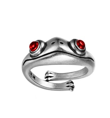 Vintage Owl Eye Ring – Retro Silver Animal Jewelry for Women, Fashion Statement Gift