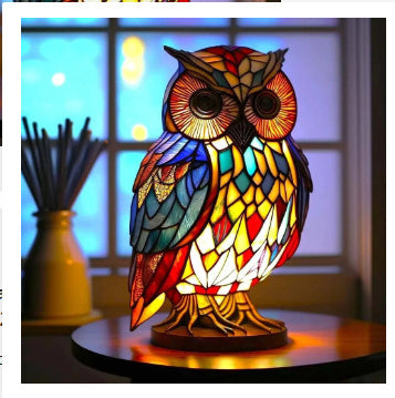 3D Animal Desk Lamp – Vintage Colored Elephant, Owl & Cat Night Light for Home Décor