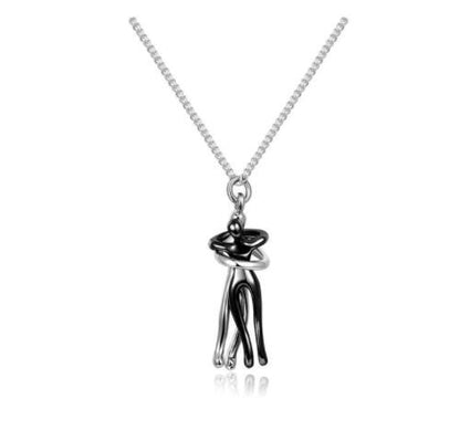 Love Hug Necklace – Simple Couple Pendant Chain for Men & Women, Valentine’s Day Gift Jewelry