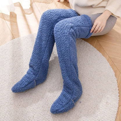 Over-Knee Fuzzy Warm Socks – Winter Long Home Stockings for Cold-Proof Comfort & Sleep