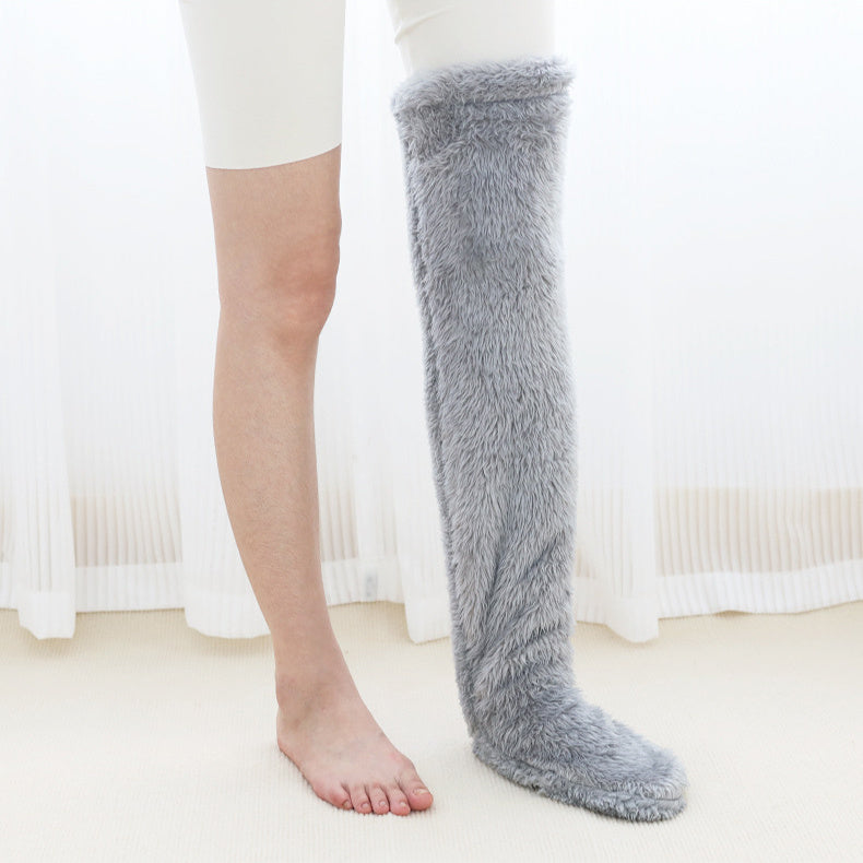 Over-Knee Fuzzy Warm Socks – Winter Long Home Stockings for Cold-Proof Comfort & Sleep