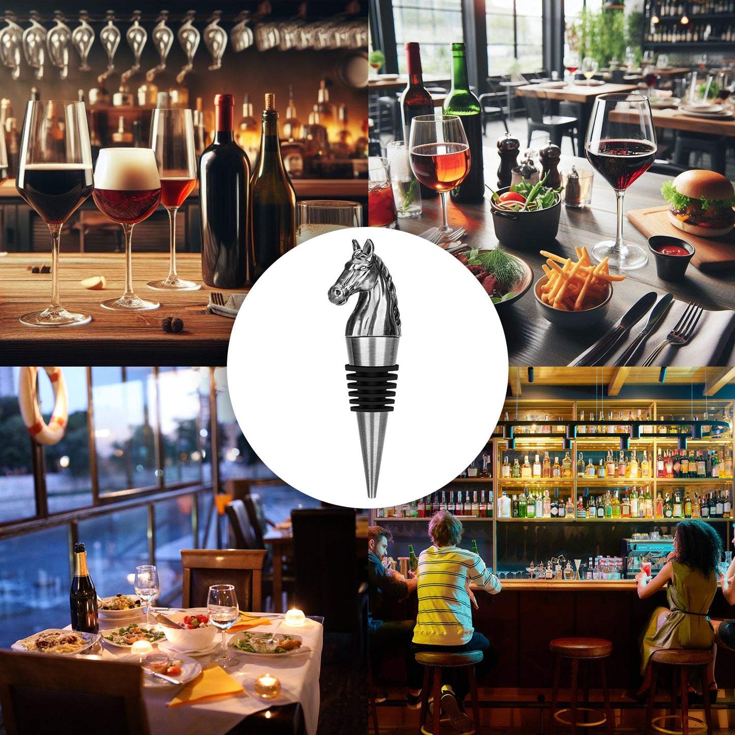 Luxury Horse Head Wine Stopper – Animal Shaped Bottle Stopper for Red Wine & Kitchen Bar Gifts