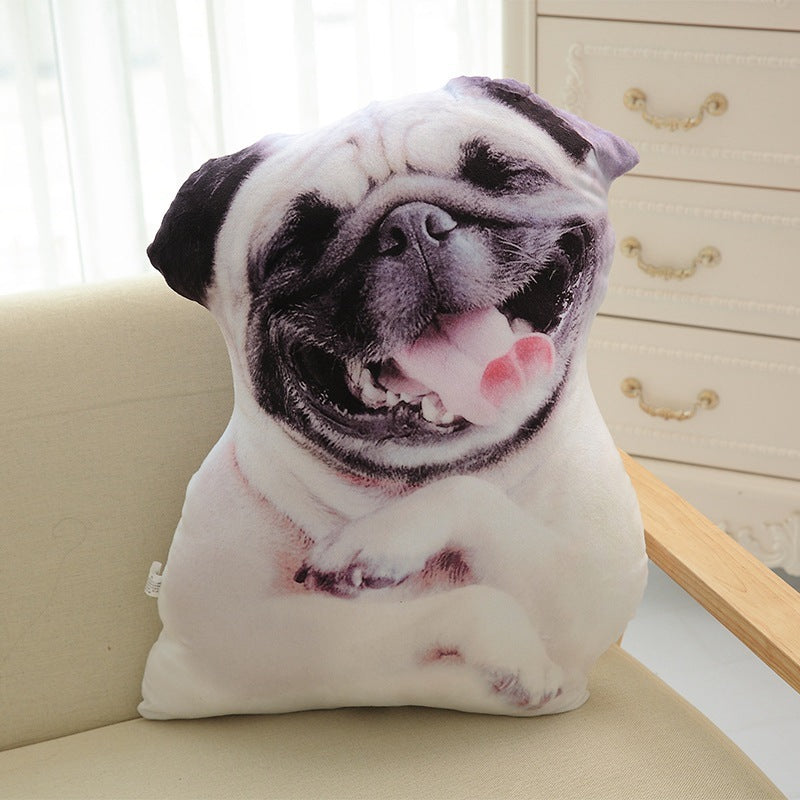 Funny 3D Dog Throw Pillow – Cute Plush Cushion for Home Decor & Creative Gifts