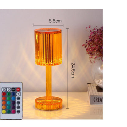Crystal Diamond Table Lamp – Warm Romantic LED Night Light for Home Decoration & Gifts