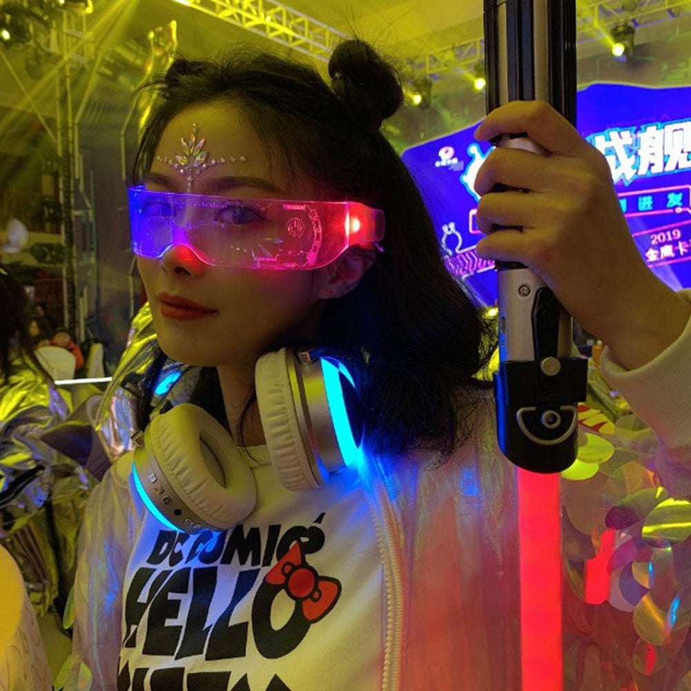 LED Luminous Party Glasses – Futuristic Disco Goggles for Festivals, Bars & Creative Gifts