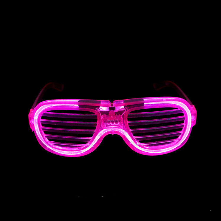 LED Luminous Party Glasses – Purple Glow Shutter Shades for Kids & Adults, Holiday Party Gift