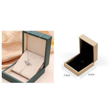 Cupid Heart Necklace – Crystal Angel Wings Tassel Pendant for Women, Valentine’s Day Gift Jewelry