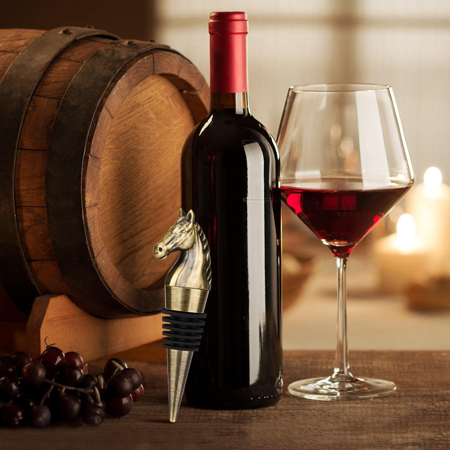 Luxury Horse Head Wine Stopper – Animal Shaped Bottle Stopper for Red Wine & Kitchen Bar Gifts