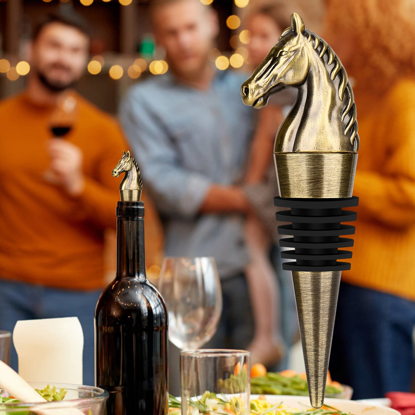 Luxury Horse Head Wine Stopper – Animal Shaped Bottle Stopper for Red Wine & Kitchen Bar Gifts