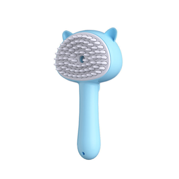 Rechargeable Cat & Dog Grooming Brush – Self-Cleaning Pet Hair Brush with Mist Spray