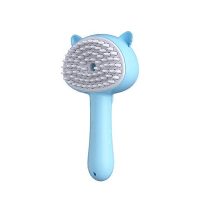 Rechargeable Cat & Dog Grooming Brush – Self-Cleaning Pet Hair Brush with Mist Spray