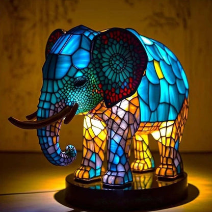 3D Animal Desk Lamp – Vintage Colored Elephant, Owl & Cat Night Light for Home Décor