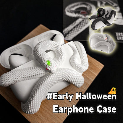 Halloween Snake Earphone Case – Creative Wireless Earbuds Silicone Cover for AirPods