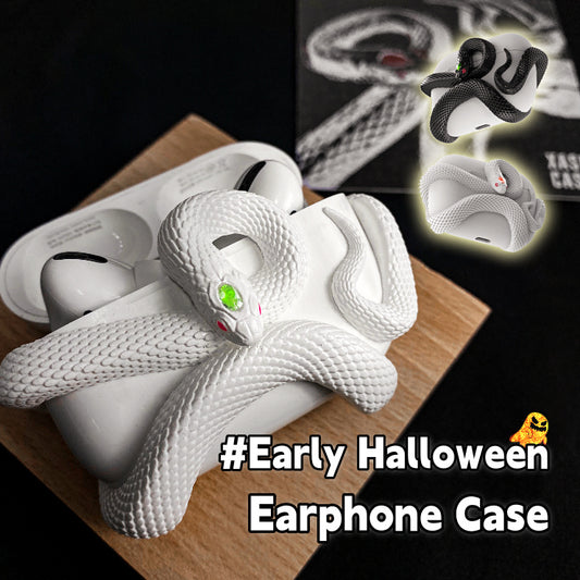 Halloween Snake Earphone Case – Creative Wireless Earbuds Silicone Cover for AirPods