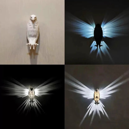 3D Bird Wall Lamp – Creative Owl & Eagle LED Sconce Light for Home Decoration and Gifts