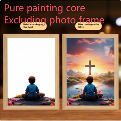Jesus LED Light Painting Frame – Creative Night Light & Home Decoration Lamp for Christmas Gifts