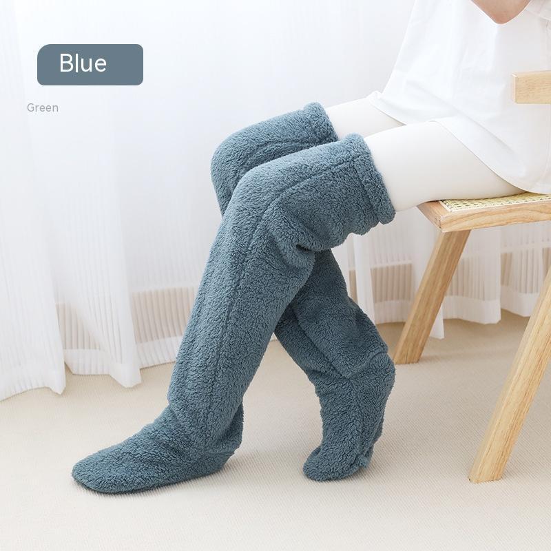 Over-Knee Fuzzy Warm Socks – Winter Long Home Stockings for Cold-Proof Comfort & Sleep
