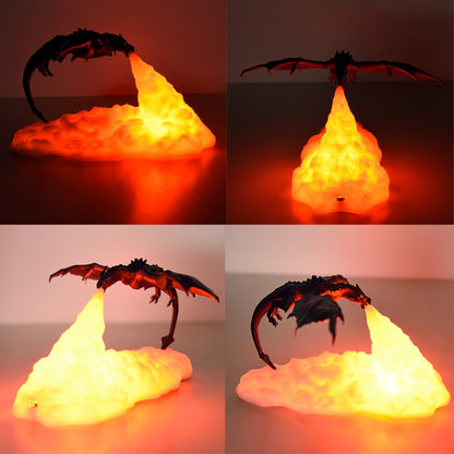 3D Dragon LED Night Light – Fire-Breathing Creative Lamp for Home Decoration & Gifts