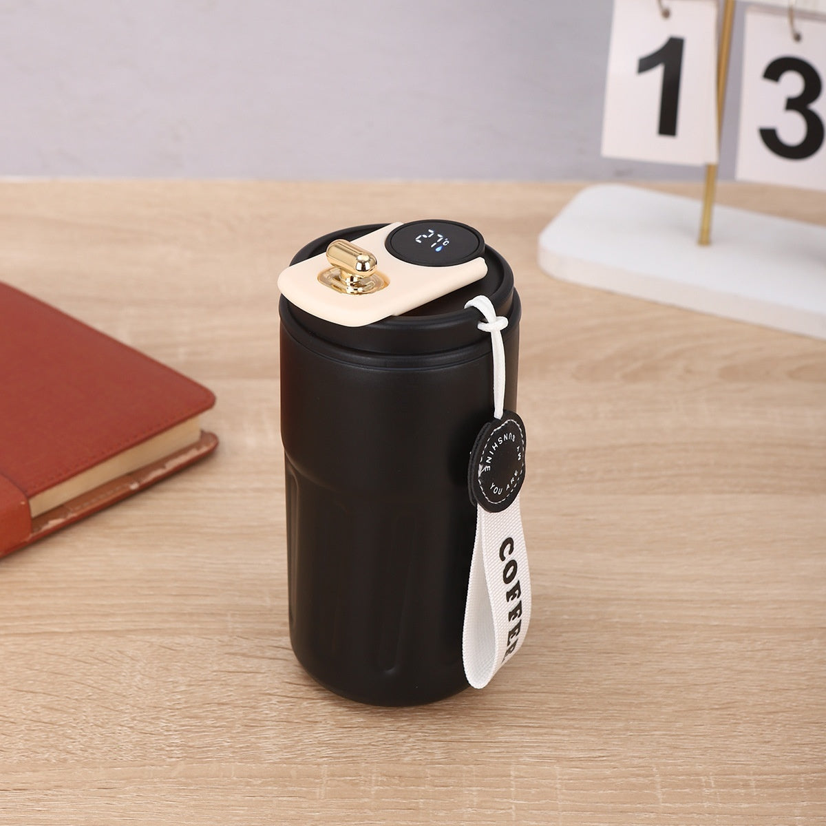 smart LED temperature thermos bottle stainless steel coffee mug 450ml
