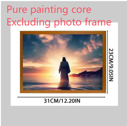 Jesus LED Light Painting Frame – Creative Night Light & Home Decoration Lamp for Christmas Gifts