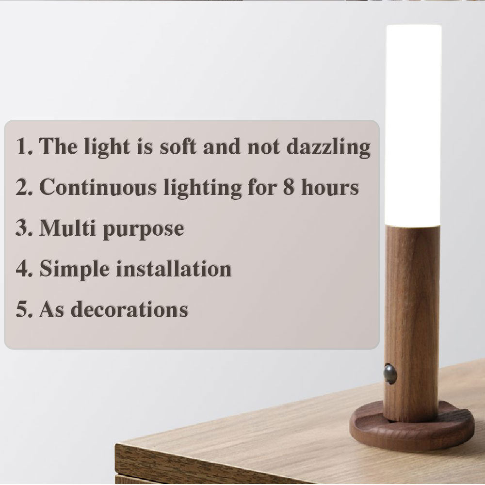 Magnetic Motion Sensor LED Night Light – USB Rechargeable Wireless Wall Lamp for Home & Cabinet