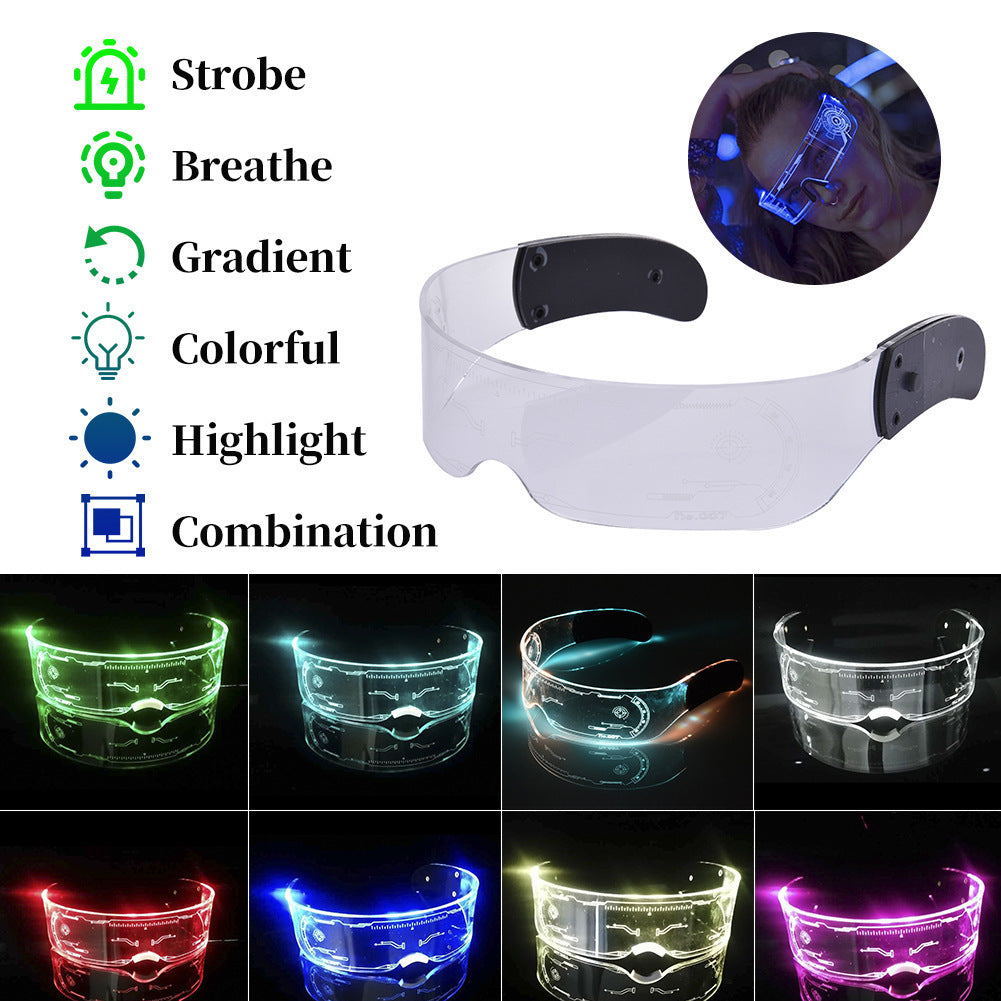 LED Luminous Party Glasses – Futuristic Disco Goggles for Festivals, Bars & Creative Gifts