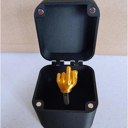 Funny Christmas Prank Gift Box – Creative Middle Finger Gag Toy for Office Desk & Home Decoration