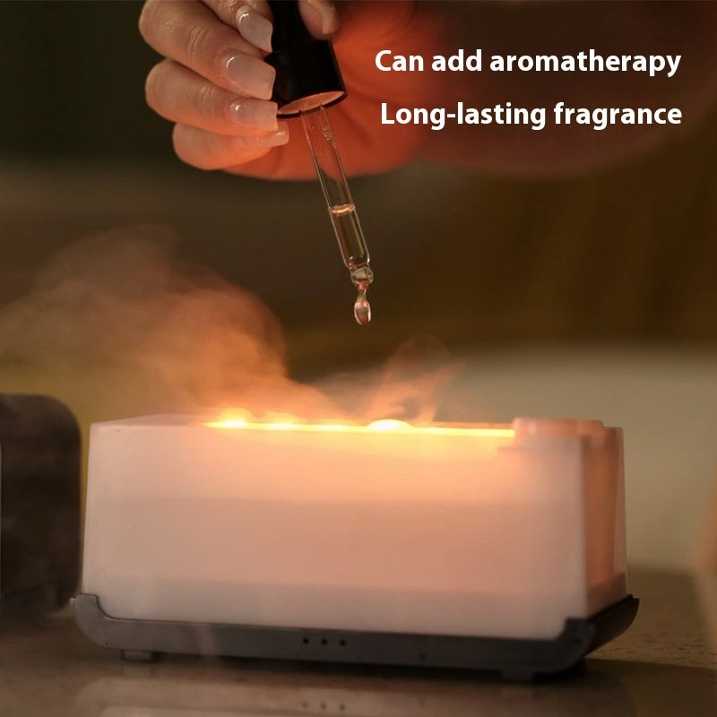 Flame Simulation Aroma Diffuser – USB Smart Humidifier with Timer for Home Aromatherapy