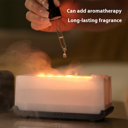 Flame Simulation Aroma Diffuser – USB Smart Humidifier with Timer for Home Aromatherapy