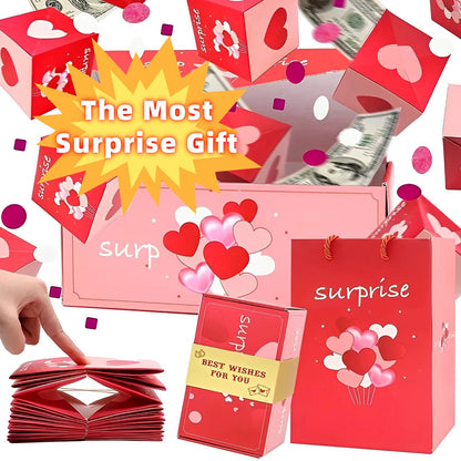 Surprise Explosion Gift Box – DIY Folding Money Box for Birthday, Christmas & Anniversary Gifts