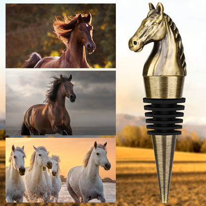 Luxury Horse Head Wine Stopper – Animal Shaped Bottle Stopper for Red Wine & Kitchen Bar Gifts