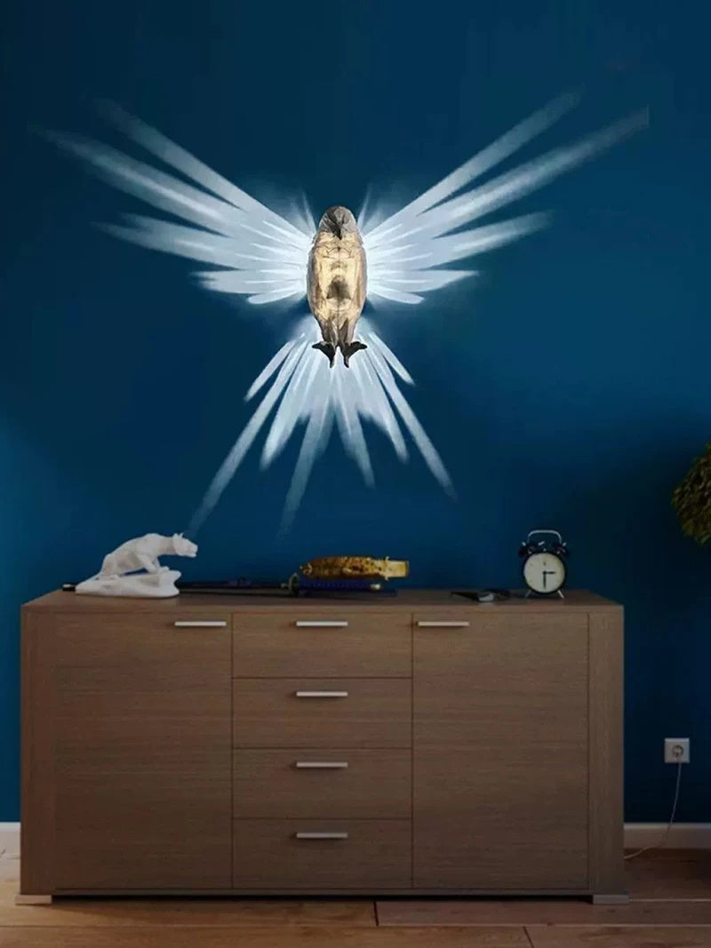 3D Bird Wall Lamp – Creative Owl & Eagle LED Sconce Light for Home Decoration and Gifts
