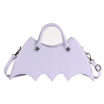 Halloween Spider Web Shoulder Bag – Batgirl Style PU Crossbody Handbag for Parties & Creative Gifts