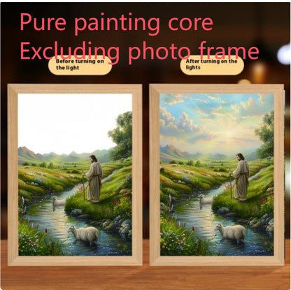 Jesus LED Light Painting Frame – Creative Night Light & Home Decoration Lamp for Christmas Gifts